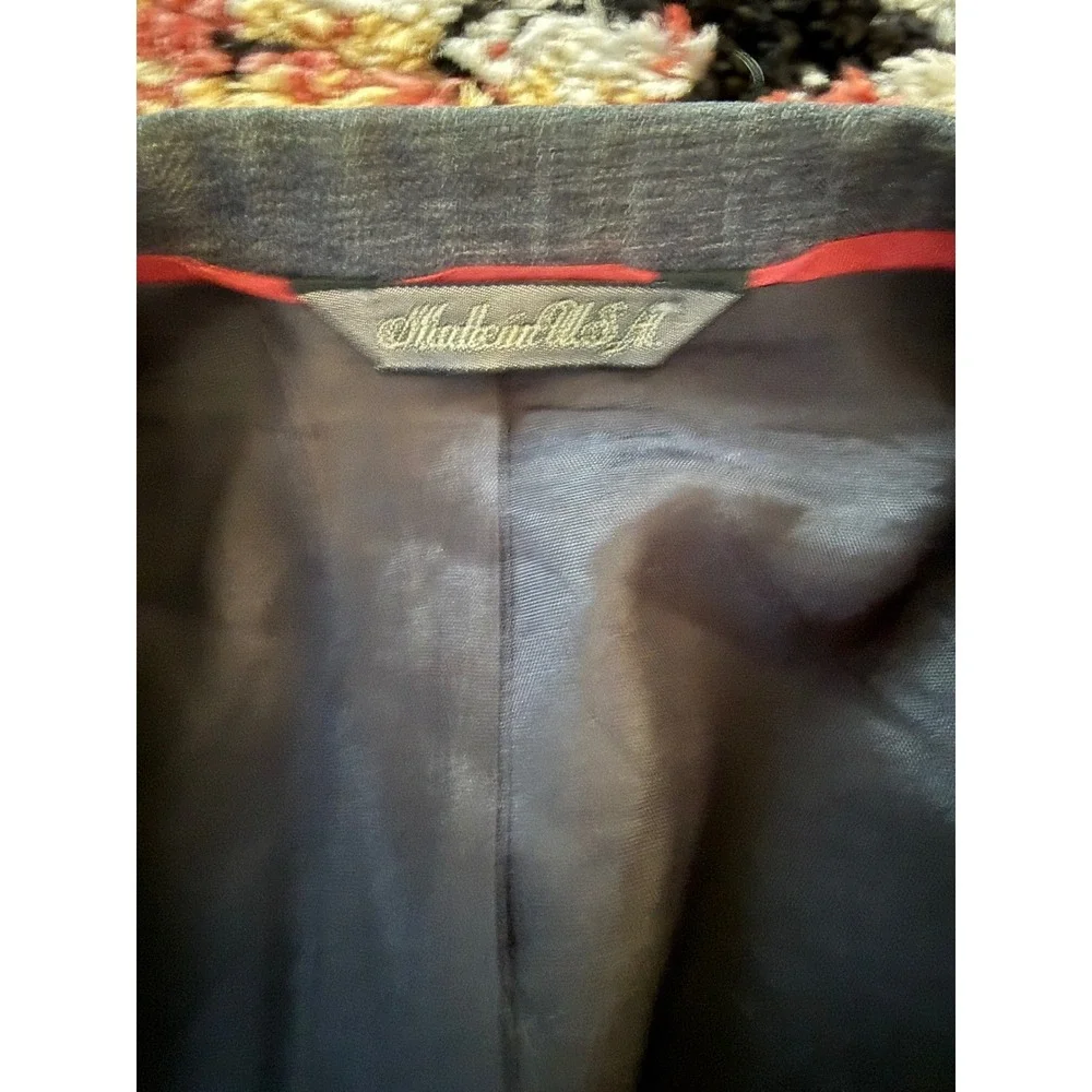 Levi Strauss & Co Business Class Mens Blazer 40R Grey Pinstripe Suit Jacket USA